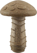 Outward Hound Dogwood Mushroom Durable Dog Chew Toy, Peanut Butter Scent, Medium
