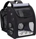 Cat Carrier Backpack, Expandable Pet Carrier Backpack for Cats, Dogs and Small Animals, Portable Pet Travel Backpack, Airline Approved, Ideal for Traveling/Hiking/Camping, Black, XL