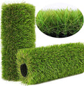 Artificial Grass Rug Outdoor Indoor 9FTX90FT Fake Grass Carpet Green Synthetic Grass Pet Turf Realistic Faux Grass Rug with Drain Holes for Garden Lawn Landscape Balcony Home Decor Patio
