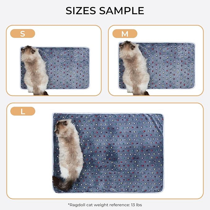 Luciphia 1 Pack 3 Blankets Super Soft Cute Dot Pattern Pet Blanket Flannel Throw for Dog Puppy Cat Large(41x31), Grey