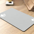 Pet Feeding Mat-Absorbent Dog Mat for Food and Water Bowl-No Stains Quick Dry Water Dispenser Mat-Dog Accessories Pet Supplies-Bowl for Messy Drinkers（LIGHTGREY,16"x24"