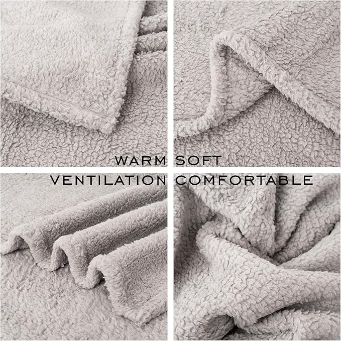 3 Blankets, Dog Cat Pet Blanket, Soft Warm Fleece, for Puppy, Small Dogs or Kitten, Cats, Plush Fuzzy Blanket for Bed, Sofa, Travel (24" x 18", 3/Pack, Beige+Light Gray+Dark Gray)