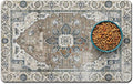 Dog Food Mats for Floors, Absorbent and Quick-Drying Pet Cat Food Mat,Anti-Fouling and Easy-to-Clean Pet Feeding Mat,Dog Bowl Mat for Messy Drinking Water Bowls.17 x27, Bohemia Style