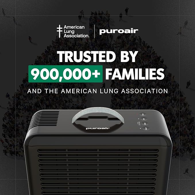 PuroAir Air Purifier 100i Smart HEPA Air Purifiers for Home Pets - Portable Small Air Purifier Filters up to 550 Ft² of Pollutants, Smoke, Pollen, Dust - Room Air Purifiers for Bedroom, Office (2PK)