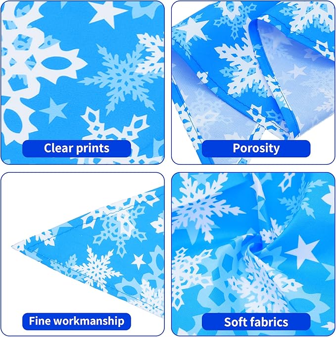 30 Pcs Winter Dog Bandanas Bulk Stitch Dog Bandanas for Small Medium Large Dogs Breed Scarves Grooming M