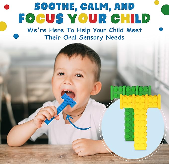 Chewy Sensory Toys for Kids with Autism Sensory Product for Adults Teens Toddlers, ADHD Tools for Kids, ADHD Toys for Autistic Children, Oral Motor Tool Tube, Mouth Toys, Chew Stick (2 Pack)