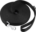 AMAGOOD Dog/Puppy Obedience Recall Training Agility Lead-15 ft 20 ft 30 ft 50 ft Long Leash-for Dog Training,Tie Out,Play,Safety,Camping (30Feet x 1Inch, Black)