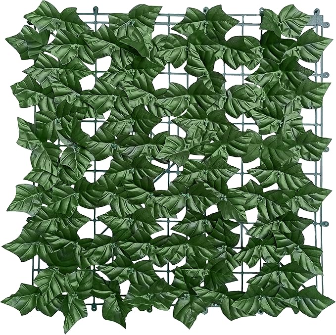 Artificial Ivy Privacy Fence Wall Screen, 48x120 in UV-Anti Faux Greenery Backdrop Ivy Vine Leaf Hedges Fence Panels for Patio, Balcony, Garden, Backyard Indoor Outdoor Green Wall Decor