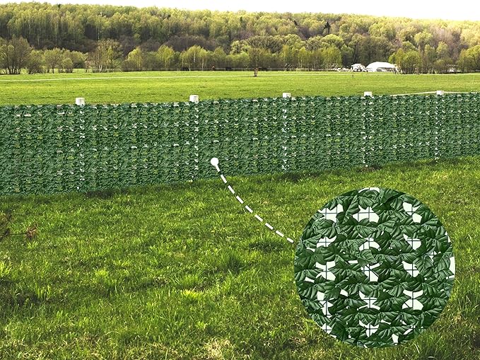 Artificial Ivy Privacy Fence Wall Screen: 40X100 in UV-Anti Faux Greenery Backdrop Ivy Vine Leaf Hedges Fence Panels for Patio, Balcony, Garden, Backyard Indoor Outdoor Green Decor