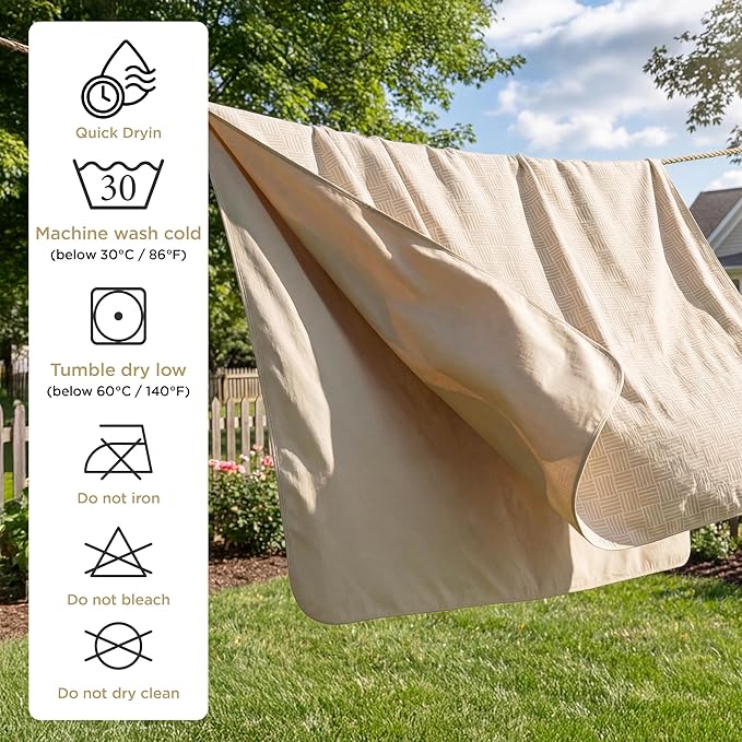 Bedsure Waterproof Couch Cover for Dogs Washable - Waterproof Blanket for Large Dogs Couch Sofa Bed Cozy, Lightweight Furniture Protector for Pet Cat Quick Drying, Sandy Tan, 52x82IN