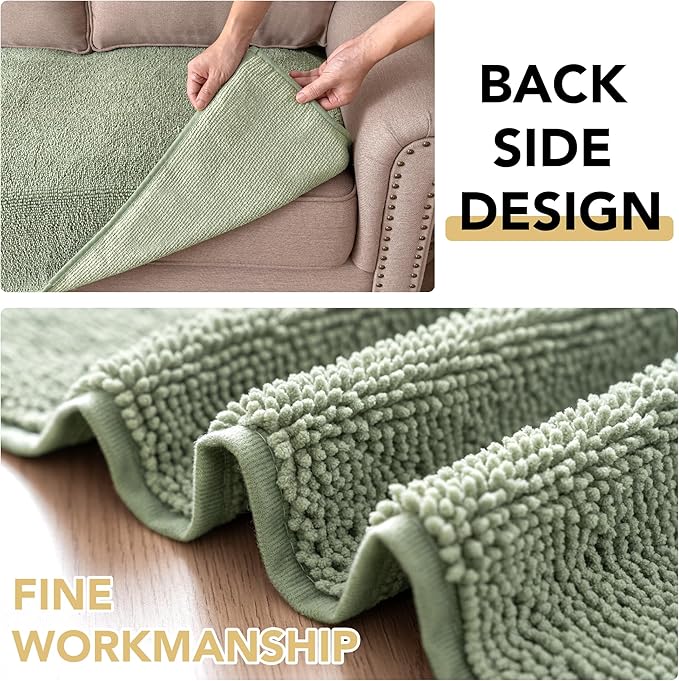H.VERSAILTEX Non Slip Pet Couch Cover Chenille Dog Bed Protector Thick Soft Sofa Slipcover Pet Friendly Washable Couch Cushion Covers for Pets (40" x 50", Sea Foam)