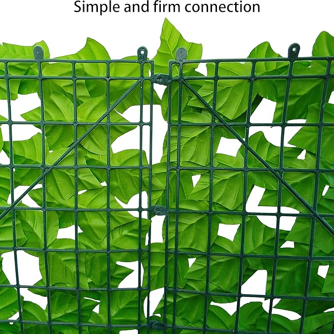 Artificial Ivy Privacy Fence Wall Screen: 72 X144 in UV-Anti Faux Greenery Backdrop Ivy Vine Leaf Hedges Fence Panels for Patio, Balcony, Garden, Backyard Indoor Outdoor Light Green Decor
