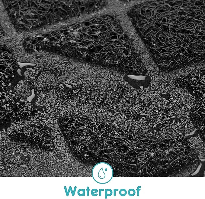 Cat Litter Mat Litter Trapping Mat, 35" x 23" Premium Durable PVC Grid Mesh with Scatter Control, Non-slip, Less Waste Cat Litter Box Mat, Soft on Kitty’s Paws, Urine Waterproof