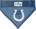 NFL DOG BANDANA - INDIANAPOLIS COLTS REVERSIBLE PET BANDANA. 2 Sided Sports Bandana with a PREMIUM Embroidery TEAM LOGO, Small/Medium. - 2 Sizes & 32 NFL Teams available