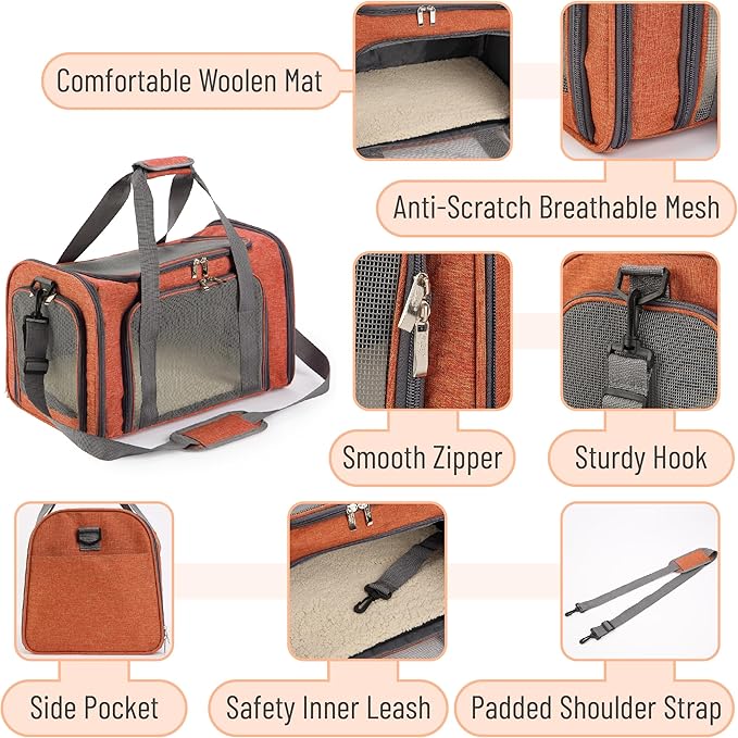 Mr. Pen Pet Carrier - Soft-Sided for Cats & Dogs, Bag & Travel Carrier