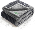 Waterproof Dog Blanket for Couch - Washable Medium Pet Blanket for Furniture Protector, Cozy Fleece Calming Dog Crate Blankets for Indoors & Outdoors, Dark Grey, 30"x40"