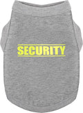 Discover Cozy Cotton Canine Wear: Soft, Lightweight, and Breathable Dog Shirt Vest with Eye-Catching Graphics(Security), Keeping Your Furry Friend Warm and Comfy! Grey XXS