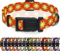Dog Collar, Classical Indian Spirit Boys Girls Puppy Collar for Small Medium Large Dogs, Adjustable Soft Indian Pet Collar with Safety Buckle for Male Females(Yellow,XL)