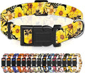 Puppy Collar for Small, Medium, Large Dogs - Soft Floral Pattern with Safety Buckle for Boys, Girls