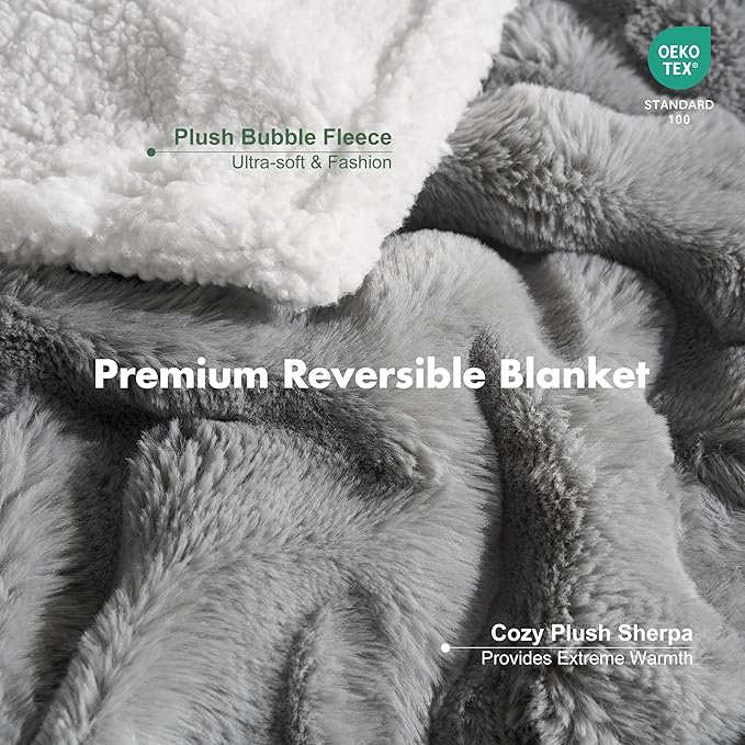 Soft Cozy Waterproof Puppy Blankets for Small Dogs - Room Decor Cat Blanket for Couch Furniture Protector, Washable Dog Blankets for Indoors & Outdoors, Grey, 25"x35"