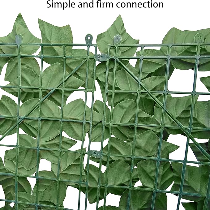Artificial Ivy Privacy Fence Wall Screen, 48x120 in UV-Anti Faux Greenery Backdrop Ivy Vine Leaf Hedges Fence Panels for Patio, Balcony, Garden, Backyard Indoor Outdoor Green Wall Decor