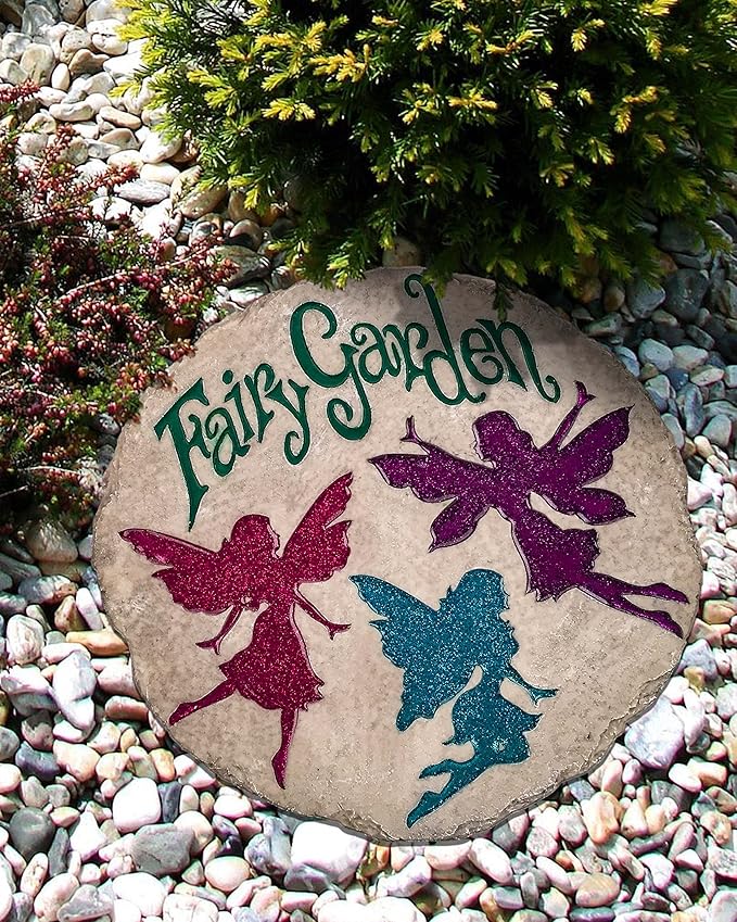 Spoontiques - Garden Décor - Spoiled Rotten Dog Stepping Stone - Decorative Stone for Garden